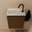 MONDIAZ TURE-DLUX 40cm toiletmeubel Rust. EDEN wastafel Opalo positie links. Met 1 kraangat. SW1104498