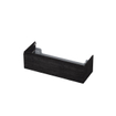INK Wastafelonderkast - 120x45x35cm - 1 lade - greeploos - houten keerlijst - MFC Houtskool eiken SW352433