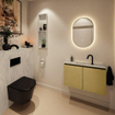 MONDIAZ TURE-DLUX 80cm toiletmeubel Oro. EDEN wastafel Opalo positie midden. Met 1 kraangat. SW1104440