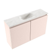 MONDIAZ TURE-DLUX 80cm toiletmeubel Rosee. EDEN wastafel Ostra positie midden. Zonder kraangat. SW1105025