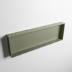 Mondiaz Easy nis 29.5x89.5x8cm - inbouw/opbouw - 1 open vak - Solid surface - Army SW643689