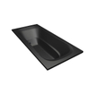 Xenz Nassau ligbad - 200x90cm - met overloop - zonder afvoer - Acryl Ebony mat SW103309