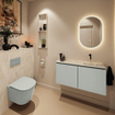MONDIAZ TURE-DLUX 100cm toiletmeubel Greey. EDEN wastafel Ostra positie rechts. Zonder kraangat. SW1104859