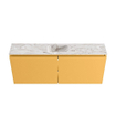 MONDIAZ TURE-DLUX 120cm toiletmeubel Ocher. EDEN wastafel Glace positie midden. Met 1 kraangat. SW1103372