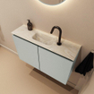 MONDIAZ TURE-DLUX 80cm toiletmeubel Greey. EDEN wastafel Ostra positie midden. Met 1 kraangat. SW1104866