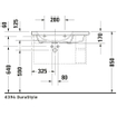 Duravit Durastyle wastafel 80x48cm 1 kraangat overl. wgliss wit SW54162