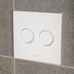 Wisa Luga bedieningsplaat kunststof pneumatisch 16x16cm met dualflush voor XS WC element wit 0701540
