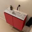 MONDIAZ TURE-DLUX 60cm toiletmeubel Fire. EDEN wastafel Glace positie rechts. Zonder kraangat. SW1103282