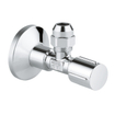 GROHE hoekstopkraan knel 1/2 x3/8 met metalen greep chroom SW32007