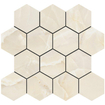 Baldocer Ceramica Onyx wand- en vloertegel - 29x27cm - 9mm - gerectificeerd - glans creme SW878877