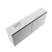 MONDIAZ TURE-DLUX 120cm toiletmeubel Plata. EDEN wastafel Opalo positie links. Met 1 kraangat. SW1104504