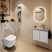 MONDIAZ TURE-DLUX 60cm toiletmeubel Cale. EDEN wastafel Glace positie midden. Met 1 kraangat. SW1103195