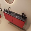 MONDIAZ TURE-DLUX 100cm toiletmeubel Fire. EDEN wastafel Lava positie links. Zonder kraangat. SW1103771
