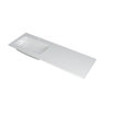 INK Faktor wastafel - 140x45x1.5cm - 1 wasbak links - 1 kraangat - polystone wit glans SW207293