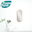 FugaFlow Eccelente Arredo 2.0 spiegel badkamerspiegel - ovaal 90x38cm - frame - mat goud SW1123414