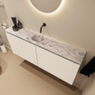 MONDIAZ TURE-DLUX 120cm toiletmeubel Talc. EDEN wastafel Glace positie midden. Zonder kraangat. SW1103106