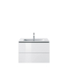 Duravit ME by Starck meubelwastafel 83x49cm met 1 kraangat met overloop met wondergliss wit SW29534
