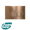 FugaFlow Eccelente Press Bedieningsplaat - bedieningspaneel voor Geberit UP320 inbouwreservoir - dualflush - rechthoekige knoppen - metaal koper SW1123706