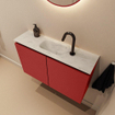 MONDIAZ TURE-DLUX 80cm toiletmeubel Fire. EDEN wastafel Opalo positie midden. Met 1 kraangat. SW1104294