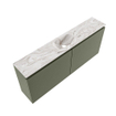 MONDIAZ TURE-DLUX 120cm toiletmeubel Army. EDEN wastafel Glace positie midden. Zonder kraangat. SW1103179