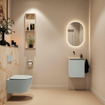 MONDIAZ TURE-DLUX 40cm toiletmeubel Greey. EDEN wastafel Frappe positie links. Zonder kraangat. SW1102766