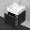 Duravit D-Neo wastafelonderkast 48.4x44x44.2cm 1 lade Eiken (zwart) Mat SW640801