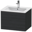 Duravit D-Neo wastafelonderkast 61x44x46.2cm 1 lade Eiken (zwart) Mat SW640744