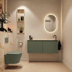 MONDIAZ TURE-DLUX 120cm toiletmeubel Army. EDEN wastafel Frappe positie rechts. Met 1 kraangat. SW1102681
