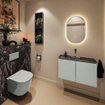 MONDIAZ TURE-DLUX 80cm toiletmeubel Greey. EDEN wastafel Lava positie midden. Zonder kraangat. SW1103940