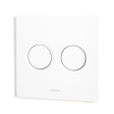 Wisa Luga bedieningsplaat kunststof pneumatisch 16x16cm met dualflush voor XS WC element wit 0701540