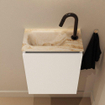 MONDIAZ TURE-DLUX 40cm toiletmeubel Talc. EDEN wastafel Frappe positie links. Met 1 kraangat. SW1102584