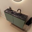 MONDIAZ TURE-DLUX 80cm toiletmeubel Army. EDEN wastafel Lava positie midden. Met 1 kraangat. SW1103696