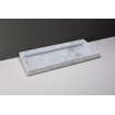 Forzalaqua Bellezza wastafel 100.5x51.5x9cm Rechthoek 1 kraangat Natuursteen Carrara gepolijst SW230700