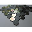 The Mosaic Factory Valencia mozaïektegel - 27.6x32.9cm - wandtegel - Zeshoek/Hexagon - Gerecycled glas Khaki mat/glans SW374591