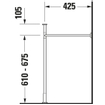 Duravit Vero onderstel voor wastafel 045360/045460 chroom 0305359