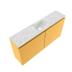 MONDIAZ TURE-DLUX 100cm toiletmeubel Ocher. EDEN wastafel Opalo positie midden. Met 1 kraangat. SW1104427