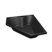 Xenz Cyprus hoekbad - 145x145cm - met overloop - zonder afvoer - Hoekopstelling links of rechts - Acryl Ebony mat SW103542