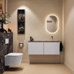 MONDIAZ TURE-DLUX 120cm toiletmeubel Cale. EDEN wastafel Lava positie rechts. Zonder kraangat. SW1103723