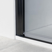 Saniclass Neptune 6211 Douchedeur - 90x200cm - veiligheidsglas - anti kalk - profiel mat zwart SW538538