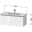 Duravit D-Neo wastafelonderkast 101x44x46.2cm 1 lade Linnen Mat SW640730