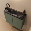MONDIAZ TURE-DLUX 60cm toiletmeubel Army. EDEN wastafel Lava positie links. Met 1 kraangat. SW1103657