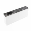 MONDIAZ TURE-DLUX 120cm toiletmeubel Talc. EDEN wastafel Lava positie links. Zonder kraangat. SW1103628