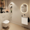 MONDIAZ TURE-DLUX 40cm toiletmeubel Talc. EDEN wastafel Ostra positie rechts. Zonder kraangat. SW1104631