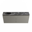 MONDIAZ TURE-DLUX 120cm toiletmeubel Smoke. EDEN wastafel Lava positie links. Zonder kraangat. SW1104083