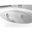 Geberit AquaClean Mera Comfort douchewc met geurafzuiging met warme luchtdroging en Ladydouche met softclose zitting glans chroom afdekplaatje Glans Wit GA13633