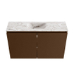 MONDIAZ TURE-DLUX 80cm toiletmeubel Rust. EDEN wastafel Glace positie midden. Met 1 kraangat. SW1103525