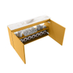 MONDIAZ TURE-DLUX 100cm toiletmeubel Ocher. EDEN wastafel Frappe positie midden. Met 1 kraangat. SW1105164