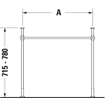 Duravit Vero metalen console voor wastafel hoogte verstelbaar chroom SW209409