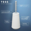 Tiger Tess Toiletborstelhouder met Swoop® borstel flexibel Wit Lichtgrijs SW877653