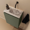 MONDIAZ TURE-DLUX 40cm toiletmeubel Army. EDEN wastafel Glace positie rechts. Zonder kraangat. SW1103183